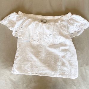 Abercrombie off the shoulder white blouse